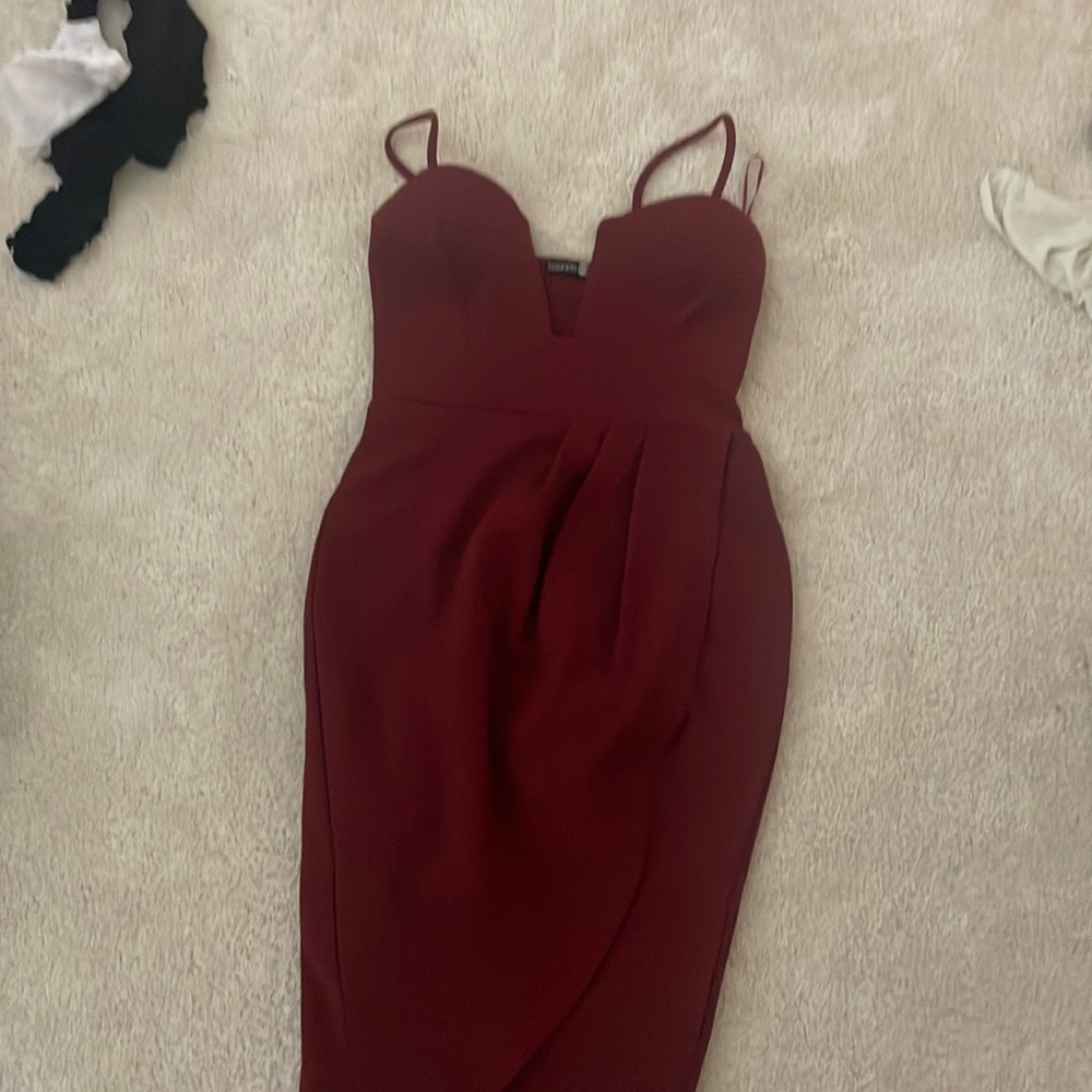 Red boohoo dress medium